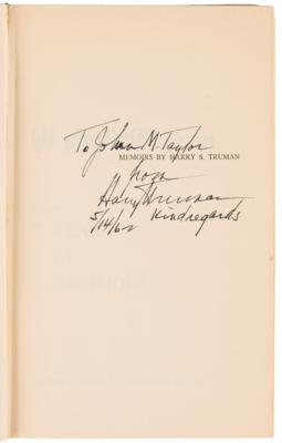 Lot #274 Harry S. Truman Signed Book, Presented to the Son of General Maxwell D. Taylor - Image 4