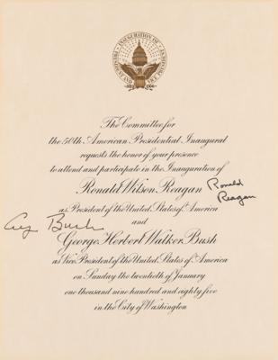 Lot #90 Ronald Reagan and George Bush Signed Inauguration Invitation and Inaugural Gifts/Ephemera - Image 2