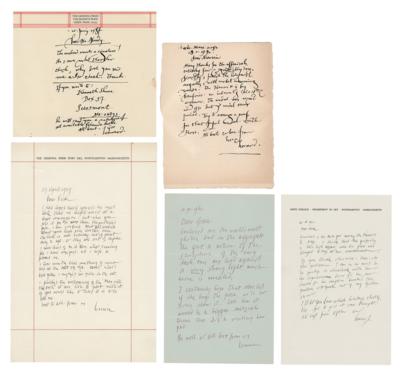 Lot #588 Leonard Baskin (5) Autograph Letters