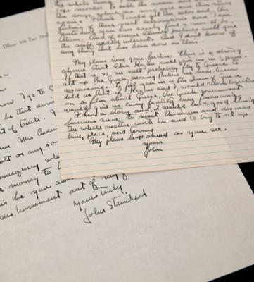 Lot #629 John Steinbeck (2) Autograph Letters