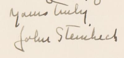 Lot #629 John Steinbeck (2) Autograph Letters Signed on Travels to Spain, a Project with Elia Kazan and the Queen of Greece, and Financial Matters - Image 5