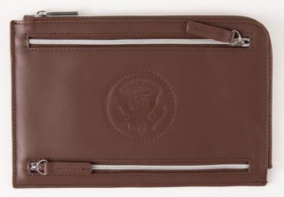 Lot #282 Donald Trump Presidential Gift - Brown Leather Pouch Clutch - Image 1