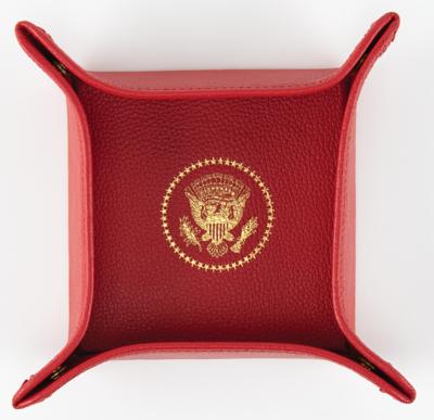 Lot #283 Donald Trump Presidential Gift - Red Leather Jewelry Tray - Image 4