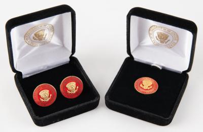 Lot #285 Donald Trump Presidential Gift - Cufflinks and Lapel Pin - Image 1