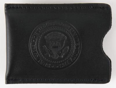 Lot #290 Donald Trump Presidential Gift - Black Leather Money Clip - Image 2