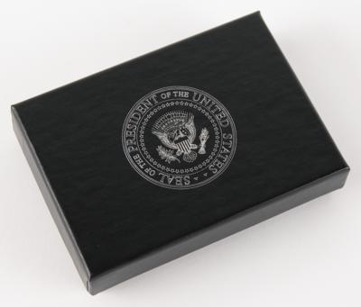 Lot #290 Donald Trump Presidential Gift - Black Leather Money Clip - Image 3