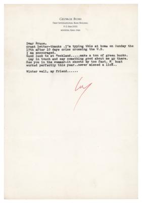 Lot #115 George Bush Typed Letter Signed to a Maine Fishing Buddy - Image 1