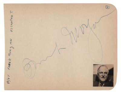 Lot #887 Wizard of Oz: Frank Morgan Signature - Image 1