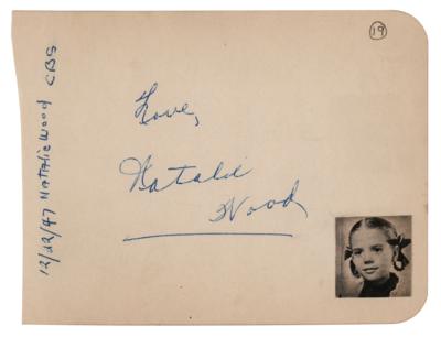 Lot #888 Natalie Wood Signature - Signed as a 9-Year-Old Child Actress - Image 1