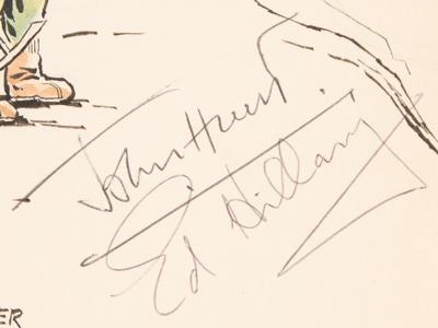 Lot #420 Edmund Hillary and John Hunt Signed Book with Original Artwork by Dick Locher - Image 2