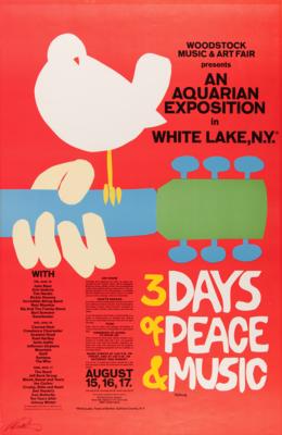 Lot #676 Woodstock Music Festival Original Poster