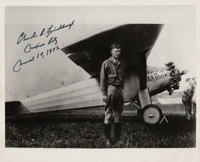 Lot #535 Charles Lindbergh Signed Photograph of