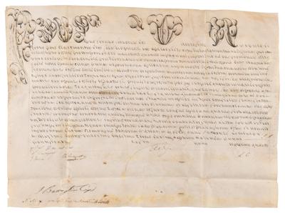 Lot #467 [Pope Pius VII] Document Signed by the Roman Curia (1823) - Image 2