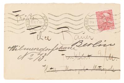 Lot #626 Franz Kafka Signed Envelope - Image 2