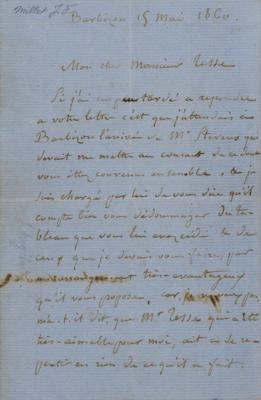 Lot #579 Jean-Francois Millet Autograph Letter