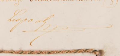 Lot #442 Leopold II Document Signed - Image 2