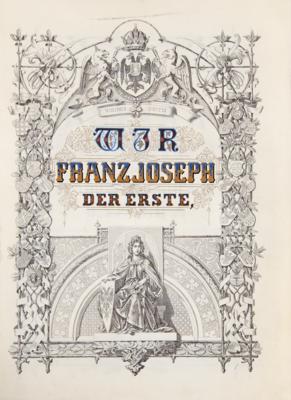 Lot #333 Franz Joseph I of Austria Hand-Illuminated Document Signed - Image 2