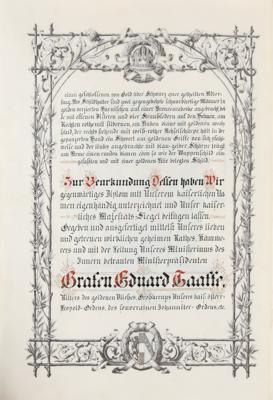 Lot #333 Franz Joseph I of Austria Hand-Illuminated Document Signed - Image 7