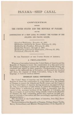 Lot #58 President Theodore Roosevelt Ratifies a Treaty for the Construction of the Panama Canal (1904) - Image 2