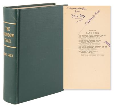 Lot #643 Zane Grey Signed Book - The Rainbow Trail