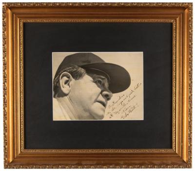 Lot #891 Babe Ruth Signed Photograph, Presented to the Nazareth House Orphanage - Image 3