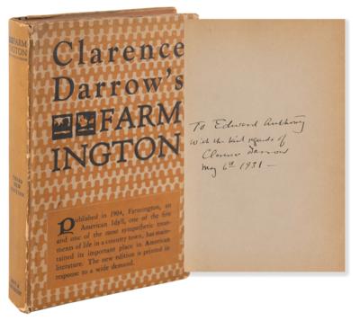 Lot #392 Clarence Darrow Signed Book - Farmington