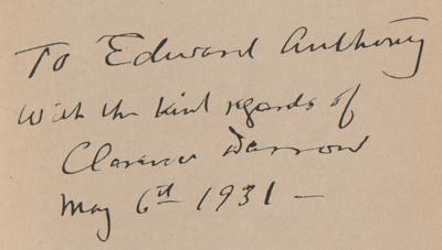 Lot #392 Clarence Darrow Signed Book - Farmington - Image 2