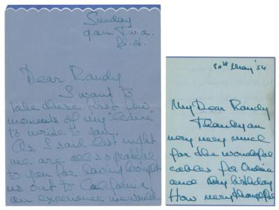 Lot #760 Audrey Hepburn (2) Autograph Letters