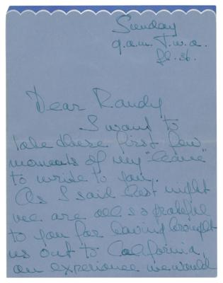 Lot #760 Audrey Hepburn (2) Autograph Letters Signed on Gigi and Ondine - Image 2