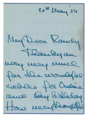 Lot #760 Audrey Hepburn (2) Autograph Letters Signed on Gigi and Ondine - Image 5