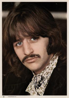 Lot #694. Beatles: Ringo Starr Signed 'White Album' Insert Photograph