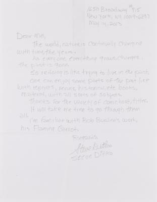 Lot #617 Steve Ditko Autograph Letter Signed