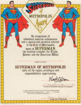 Lot #622 Superman: Jerry Siegel, Joe Shuster, and