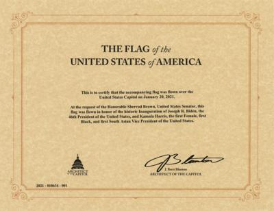 Lot #107 Joe Biden 2021 Inauguration Flag - Image 2