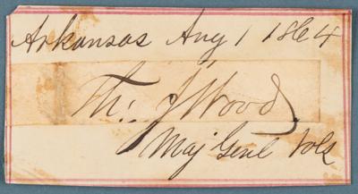 Lot #534 Thomas J. Wood Signature - Image 2