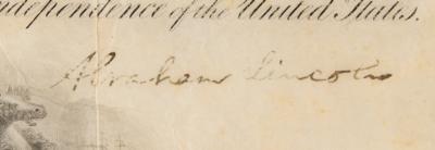 Lot #36 Abraham Lincoln Civil War-Dated Document Signed as President, Appointing a "Chief Engineer in the Navy" - Image 3