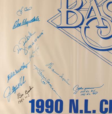 Lot #904 Baseball Hall of Famers (20) Multi-Signed CBS Sports Banner - Image 3