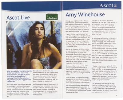 Lot #675 Amy Winehouse Signed 2004 Ascot Live Program - Image 2