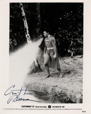 Lot #860 Christopher Reeve Signed Photograph as Superman - Image 1