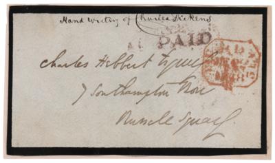 Lot #640 Charles Dickens Hand-Addressed Mailing