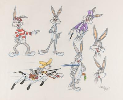 Lot #619 Bugs Bunny color model drawing by Virgil