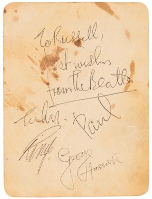 Lot #655 Beatles Signed Cafe Royal Luncheon