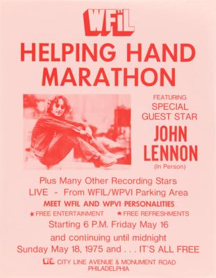 Lot #659 Beatles: John Lennon Signed Photograph with Sketch for Philadelphia's WFIL Helping Hand Marathon - Image 5