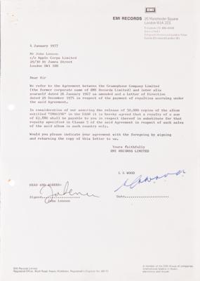 Lot #656 Beatles: John Lennon Signed Contract Sending 50,000 Copies of Imagine to the USSR - Image 2