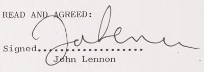 Lot #656 Beatles: John Lennon Signed Contract Sending 50,000 Copies of Imagine to the USSR - Image 3