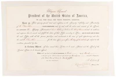 Lot #43 U. S. Grant Document Signed as President, Appointing a Veteran of Chickamauga as Deputy Postmaster - Image 2