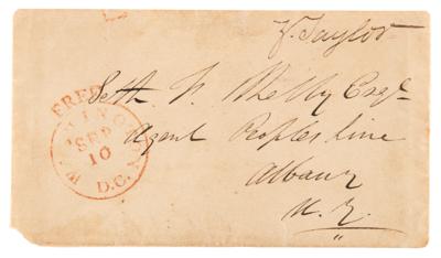 Lot #32 Zachary Taylor Signed Free Frank as President - Image 1