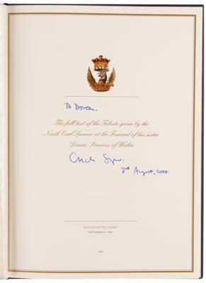 Lot #471 Princess Diana: Earl Charles Spencer Signed Book - Tribute to Diana Princess of Wales - Image 4