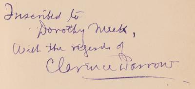 Lot #393 Clarence Darrow Signed Book - My Life - Image 2