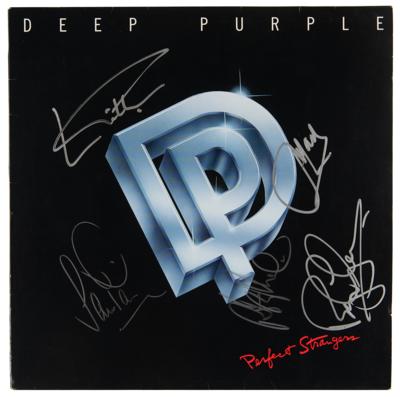 Lot #708 Deep Purple Signed Album - Perfect Strangers - Image 1